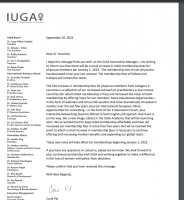 Úprava ceny členského poplatku v IUGA 